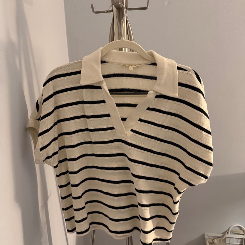 Madewell Relaxed V-Neck Polo Shirt Small
